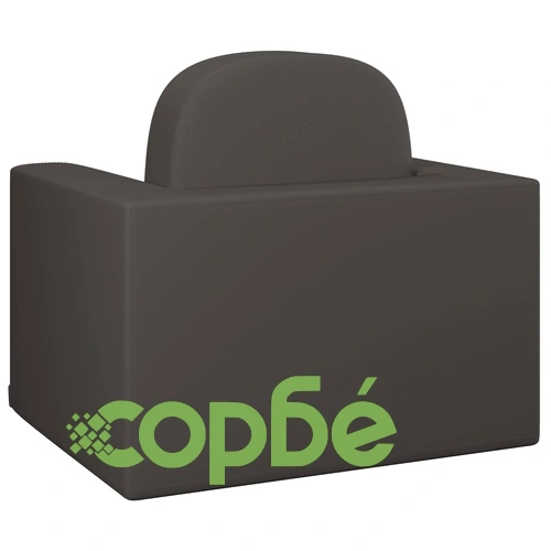 2-в-1 детски диван, черен, изкуствена кожа ➤ топ цена ➤ sorbe.bg