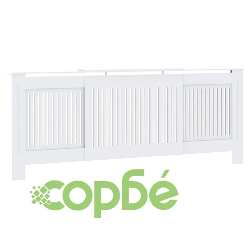 МДФ параван за радиатор, бял, 205 см ➤ топ цена ➤ sorbe.bg