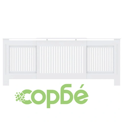 МДФ параван за радиатор, бял, 205 см ➤ топ цена ➤ sorbe.bg