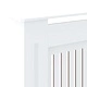 МДФ параван за радиатор, бял, 205 см