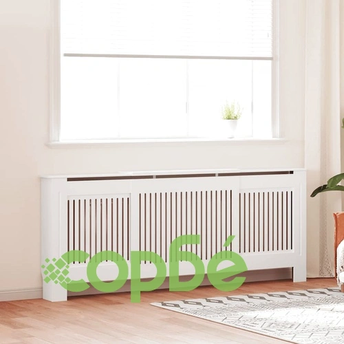 МДФ параван за радиатор, бял, 205 см ➤ топ цена ➤ sorbe.bg