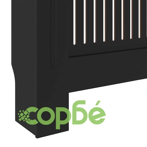 МДФ параван за радиатор, черен, 205 см ➤ топ цена ➤ sorbe.bg