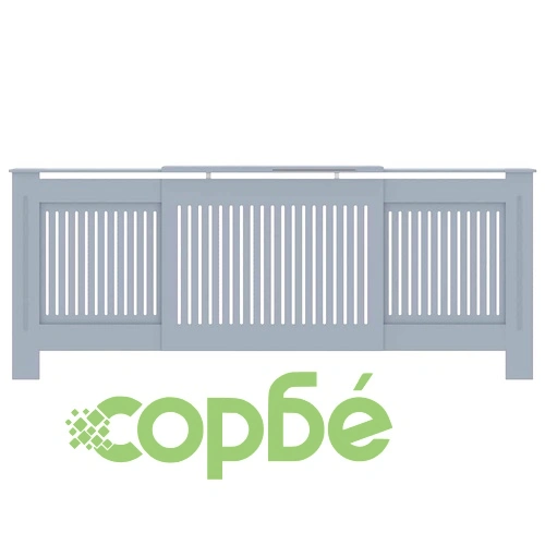 МДФ параван за радиатор, сив, 205 см ➤ топ цена ➤ sorbe.bg