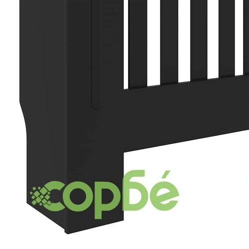 МДФ параван за радиатор, черен, 78 см ➤ топ цена ➤ sorbe.bg