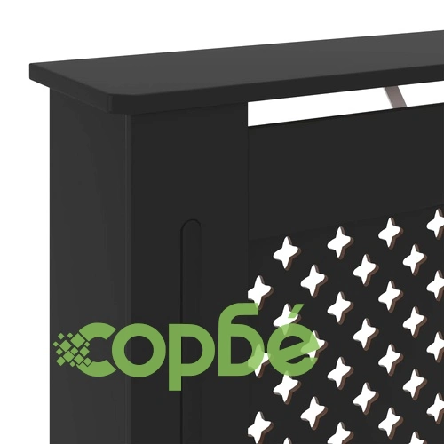 МДФ параван за радиатор, черен, 78 см ➤ топ цена ➤ sorbe.bg