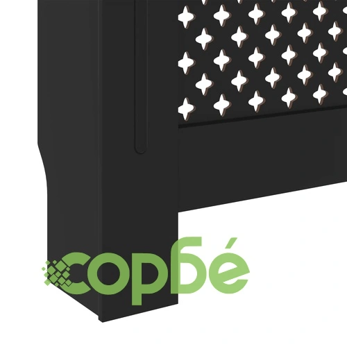 МДФ параван за радиатор, черен, 78 см ➤ топ цена ➤ sorbe.bg