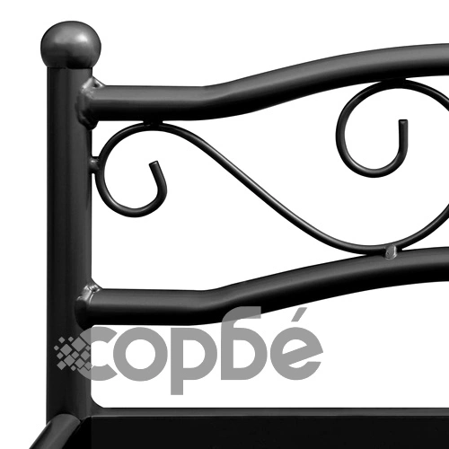 Нощно шкафче, черно, 43x33x65 см, метал и стъкло ➤ топ цена ➤ sorbe.bg