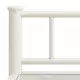 Нощно шкафче, бяло и прозрачно, 45x34,5x60,5 см, метал и стъкло