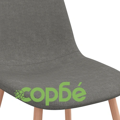 Трапезни столове, 2 бр, тъмносиви, текстил ➤ топ цена ➤ sorbe.bg
