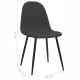 Трапезни столове, 2 бр, 45x54,5x87 см, черни, изкуствена кожа