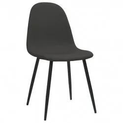 Трапезни столове, 4 бр, 45x54,5x87 см, черни, изкуствена кожа
