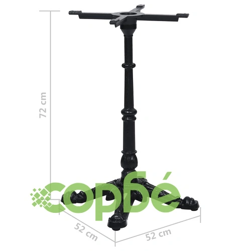 Крак за бистро маса черен 52x52x72 cm чугун ➤ топ цена ➤ sorbe.bg