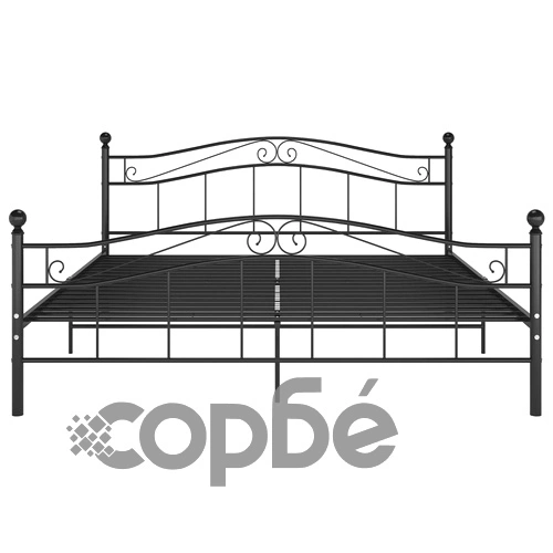 Рамка за легло, черна, метал, 160x200 см ➤ топ цена ➤ sorbe.bg