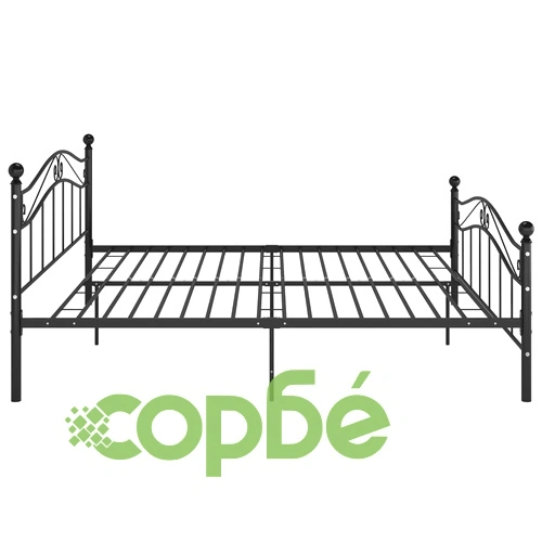 Рамка за легло, черна, метал, 160x200 см ➤ топ цена ➤ sorbe.bg