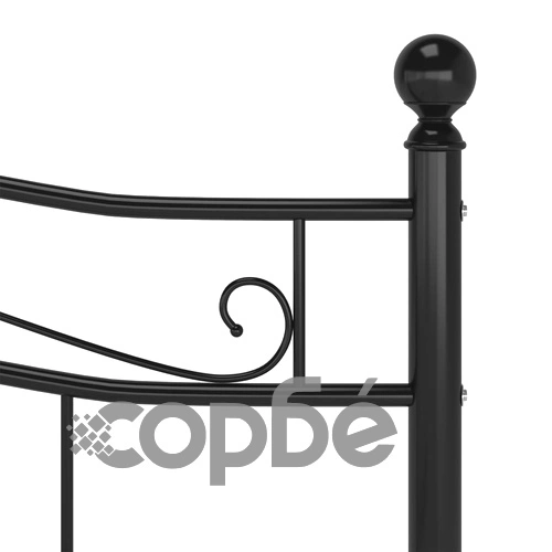 Рамка за легло, черна, метал, 160x200 см ➤ топ цена ➤ sorbe.bg