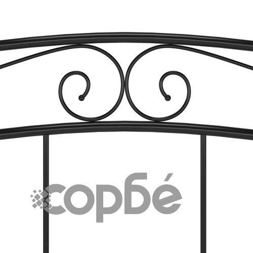 Рамка за легло, черна, метал, 160x200 см ➤ топ цена ➤ sorbe.bg