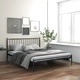 Рамка за легло, черна, метал, 180x200 cм