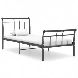 Рамка за легло, черна, метал, 90x200 см 