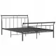 Рамка за легло, черна, метал, 140x200 cм