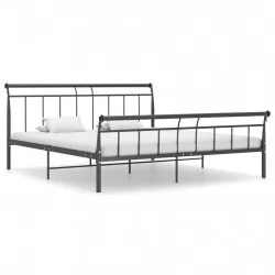 Рамка за легло, черна, метал, 200x200 cм