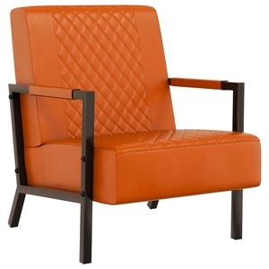 Фотьойл, кафяв, изкуствена кожа