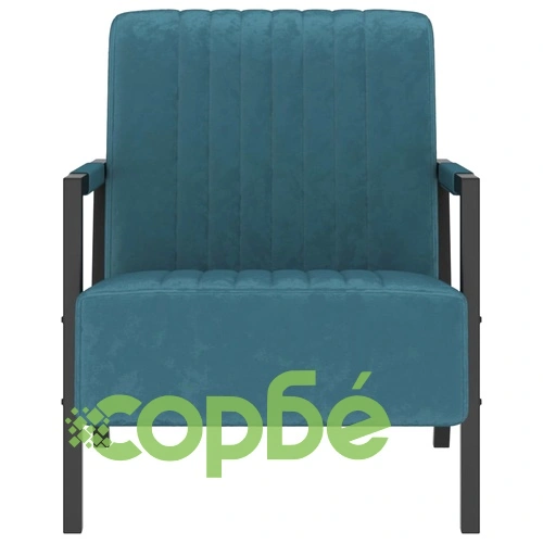 Фотьойл, син, кадифе ➤ топ цена ➤ sorbe.bg