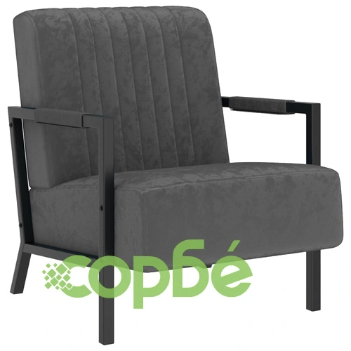 Фотьойл, тъмносив, кадифе ➤ топ цена ➤ sorbe.bg