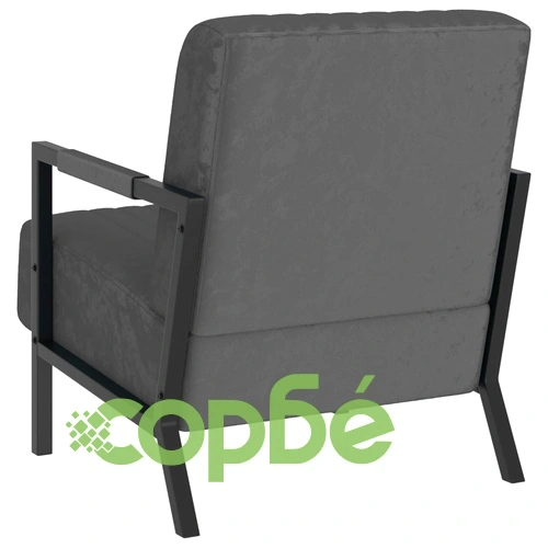 Фотьойл, тъмносив, кадифе ➤ топ цена ➤ sorbe.bg