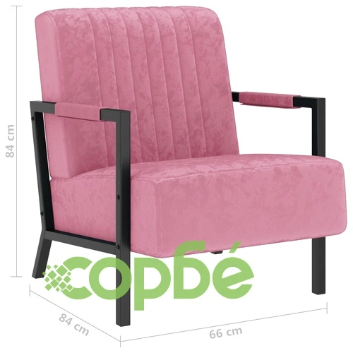 Фотьойл, розов, кадифе ➤ топ цена ➤ sorbe.bg