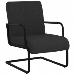 Конзолен стол, черен, изкуствена кожа
