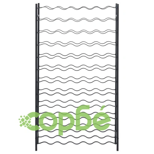 Стойка за вино за 72 бутилки, черна, желязна ➤ топ цена ➤ sorbe.bg