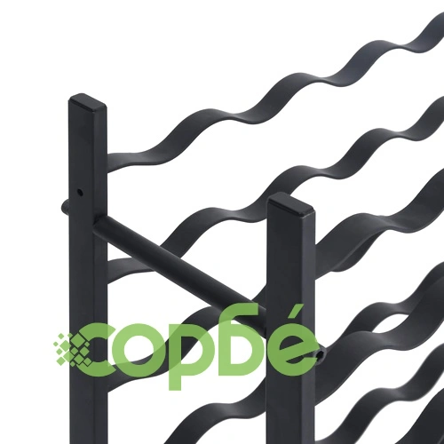 Стойка за вино за 72 бутилки, черна, желязна ➤ топ цена ➤ sorbe.bg