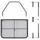 Балконска маса, черна, 60x40 см, стомана