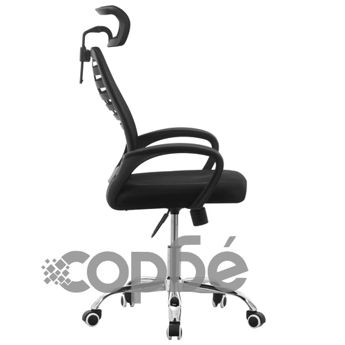 Въртящ се офис стол, черен, мрежест плат ➤ топ цена ➤ sorbe.bg