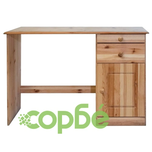 Бюро с чекмеджета, 110x50x74 см, бор масив ➤ топ цена ➤ sorbe.bg
