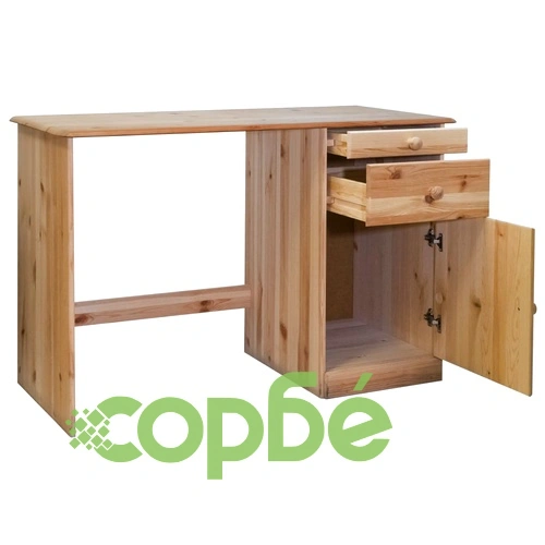 Бюро с чекмеджета, 110x50x74 см, бор масив ➤ топ цена ➤ sorbe.bg