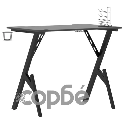 Гейминг бюро с Y-образни крака, черно, 90x60x75 см ➤ топ цена ➤ sorbe.bg
