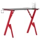 Гейминг бюро с Y-образни крака, черно и червено, 90x60x75 см