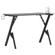 Гейминг бюро с Y-образни крака, черно, 110x60x75 см