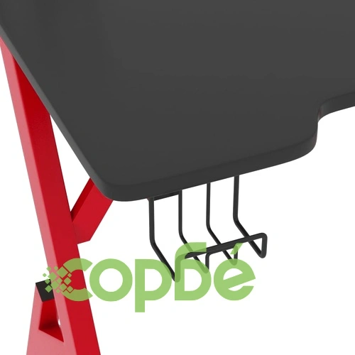 Гейминг бюро с Y-образни крака, черно и червено, 110x60x75 см ➤ топ цена ➤ sorbe.bg