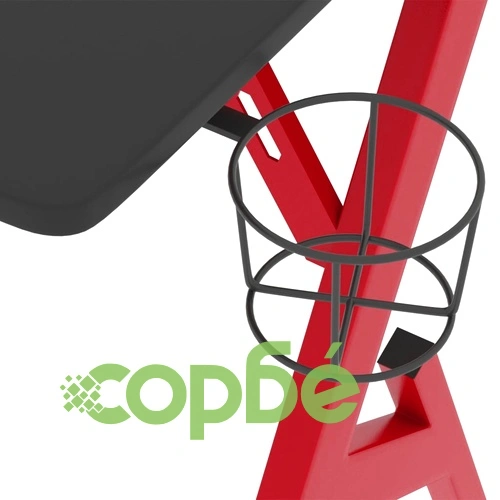 Гейминг бюро с Y-образни крака, черно и червено, 110x60x75 см ➤ топ цена ➤ sorbe.bg