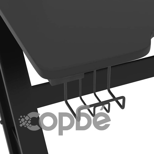 Гейминг бюро със ZZ-образни крака, черно, 90x60x75 см ➤ топ цена ➤ sorbe.bg