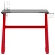 Гейминг бюро със ZZ-образни крака, черно и червено, 90x60x75 см