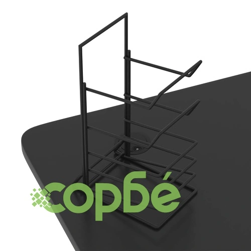 Гейминг бюро LED със Z-образни крака, черно, 90x60x75 см ➤ топ цена ➤ sorbe.bg