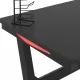 Гейминг бюро LED със Z-образни крака, черно, 90x60x75 см