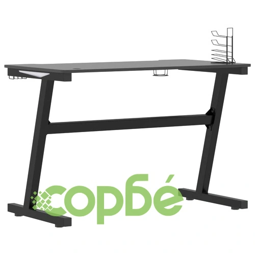 Гейминг бюро LED със Z-образна форма, черно, 110x60x75 см ➤ топ цена ➤ sorbe.bg