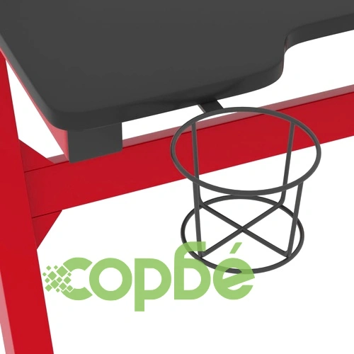 Гейминг бюро LED Z-образна форма черно и червено 110x60x75 см ➤ топ цена ➤ sorbe.bg