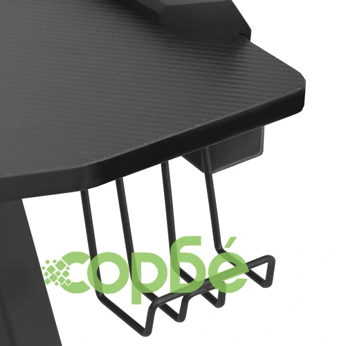 Гейминг бюро LED с Y-образни крака, черно, 90x60x75 см ➤ топ цена ➤ sorbe.bg