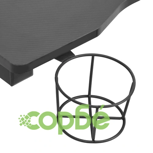 Гейминг бюро LED с Y-образни крака, черно, 90x60x75 см ➤ топ цена ➤ sorbe.bg