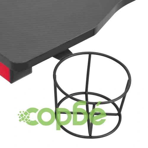 Гейминг бюро LED с Y-образна форма черно и червено 90x60x75 см ➤ топ цена ➤ sorbe.bg